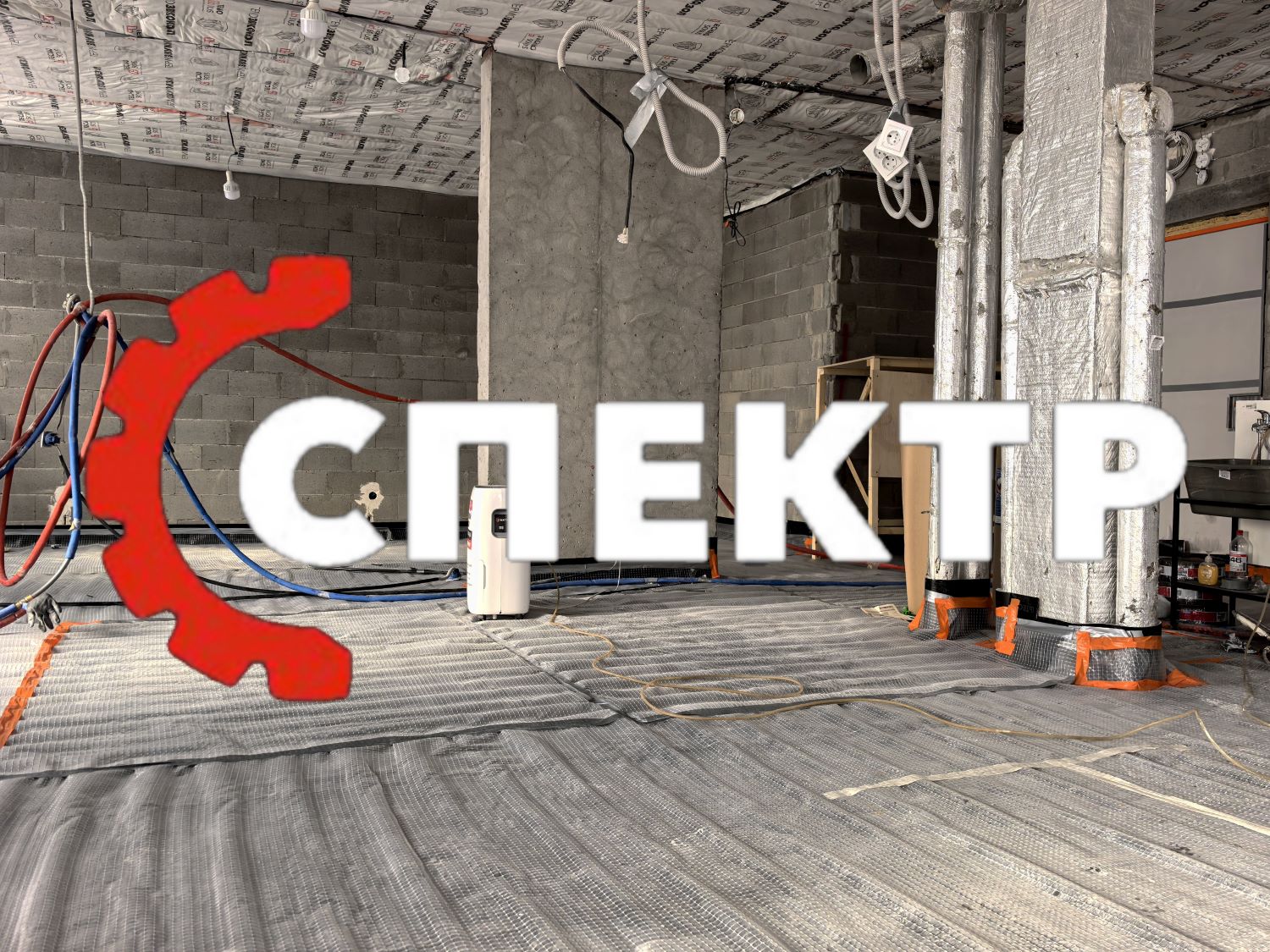 Просушка помещения перед штукатурными работами в СПб